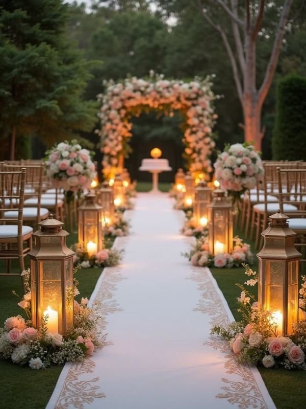Lanterns-and-Candles-to-Add-Warmth-for-the-outdoor-wedding-decorations
