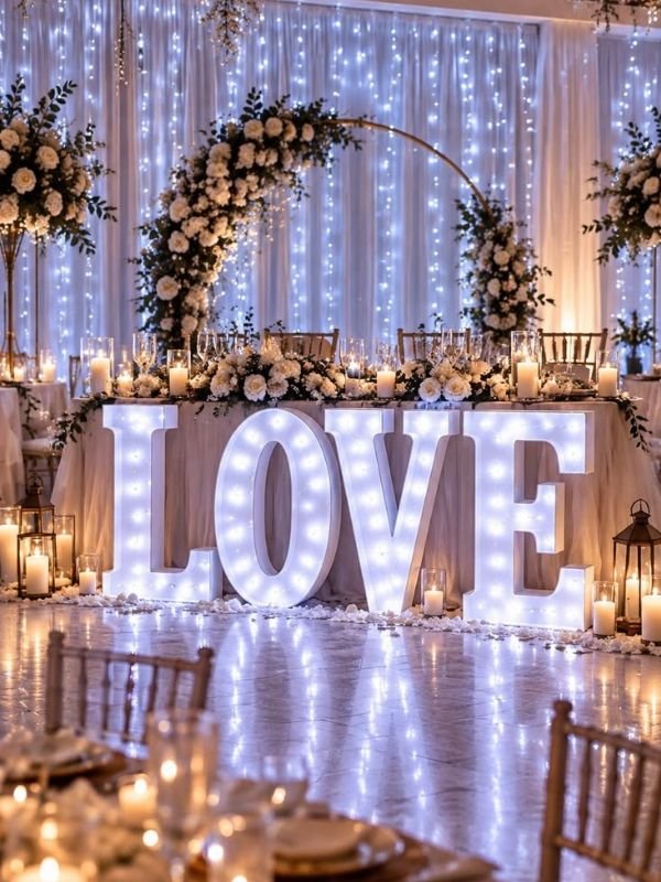 Romantic-Wedding-Backdrops-With-String-Lights